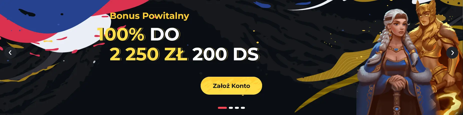 Bonus Powitalny 100% do 2250 zl 200 DS